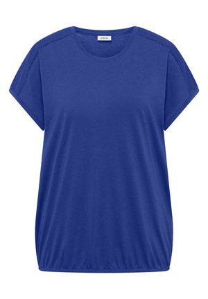 Cecil, T-SHIRT WITH V-NECK AND LACE DETAIL - T-shirt imprimé - deep river blue