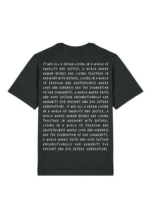 IT WAS ALL A DREAM BACK HEAVYWEIGHT - Print T-shirt - washed black