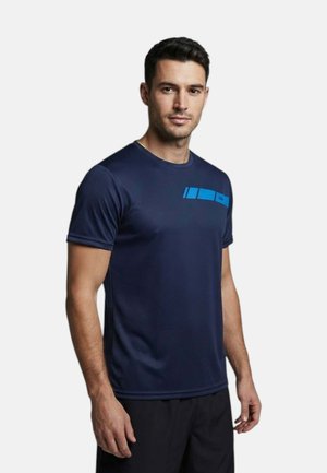 Dunlop, D AC CLUB TEE COL NAVY - T-shirt con stampa - dark blue