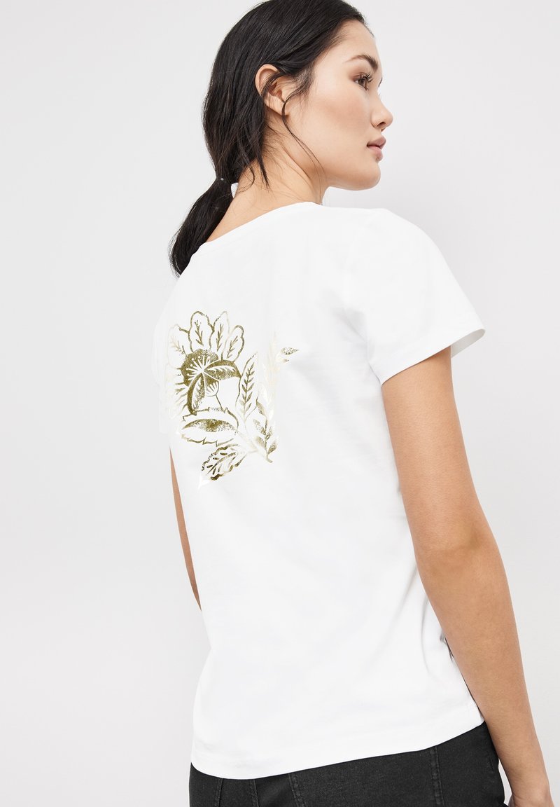 Top Mujer Elegante Taifun - Camiseta Para Mujer Con Volantes