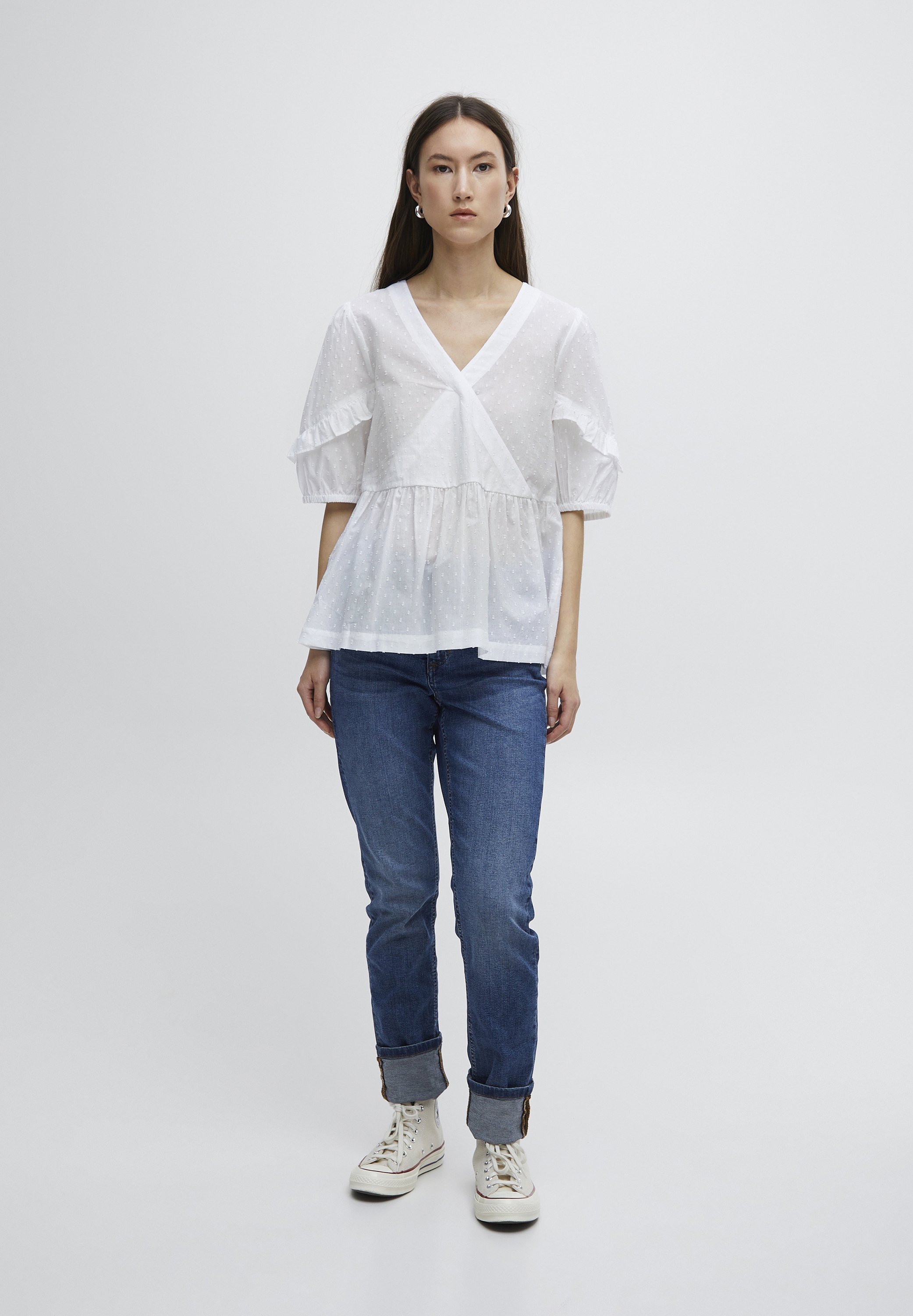 ICHI IHFOLONA - Blouse - cloud dancer/white - Zalando