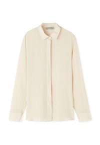 BLOUSE WITH COLLAR - Skjortebluser - Natural