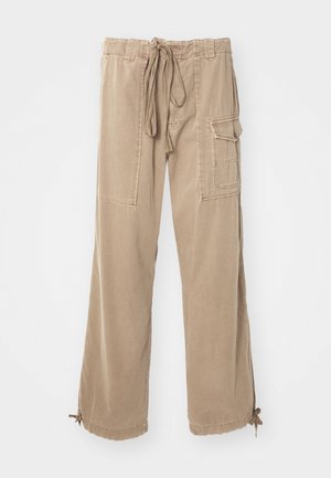 MOSCHINO LAUREL CROWN EMBLEM - Cargo trousers - brown