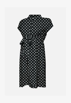 Vero Moda Maternity, VMMNEWHALLIE Maternity - Tričkové šaty - black aop:white dots