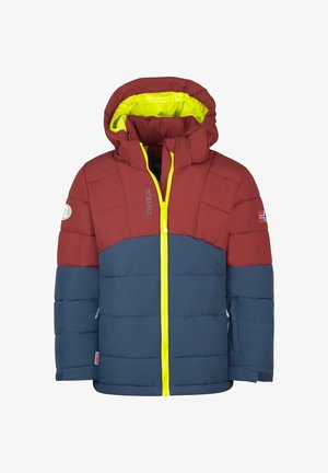 TROLLKIDS, KIDS GRYLLEFJORD JACKET UNISEX - Hardshelljacke - carmin red/mystic blue/glow green