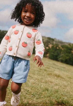 Next, REGULAR FIT  - Cardigan - ecru strawberry