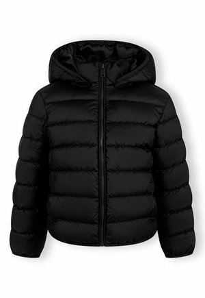 HOODED PADDED PUFFER - Ľahká bunda - black