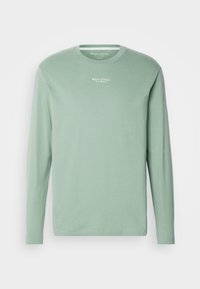 LOGO PRINT AT CENTRE FRONT RIBBED NECK TRIM - Pitkähihainen paita - luscious moss