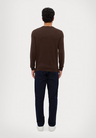 Polo Ralph Lauren SLIM FIT WASHABLE WOOL CREWNECK JUMPER  - Camisola - cacao brown heather