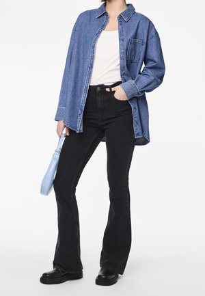 Džíny Bootcut - black denim