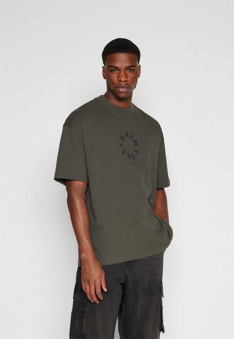 AllSaints TIERRA CREW - Trükipildiga T-särk - dark ivy green
