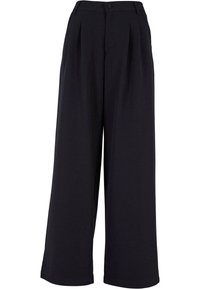 Urban Classics ULTRA WIDE PLEAT-FRONT - Hlače - black