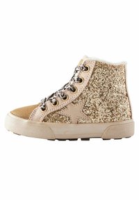 Next Lära-gå-skor - gold glitter