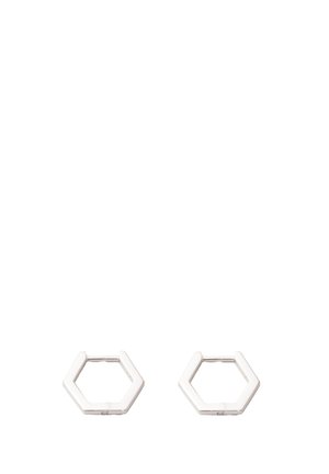 Fejn, HEXAGON HUGGIE CREOLE - Oorbellen - silberfarben