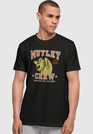 ABSOLUTE CULT WACKY RACES MUTLEY CREW BASIC - Print T-shirt - black