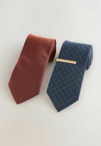 Next TEXTURED WITH 2 PACK REGULAR - Krawatte - rust brown