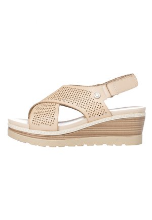 Refresh Sandali con plateau - beige