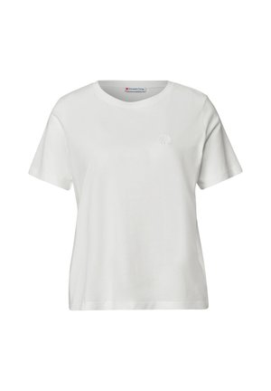 Street One, T-SHIRT MIT RUNDHALS UND EMBROIDERY DETAIL - T-shirt basique - off white