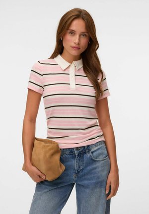 Vero Moda, POLO AWGLESHA POLO-SHIRT - Polo - bleached mauve