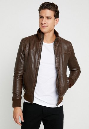 SOUL - Leather jacket - mocca