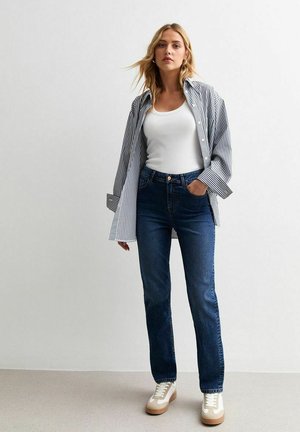 New Look STRAIGHT - Slim fit jeans - blue pattern