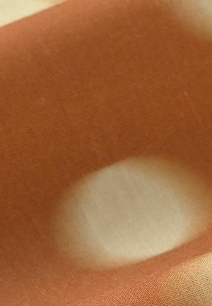 Tissu brun avec une tache circulaire beige clair ou blanche au centre, mettant en valeur la texture et le contraste des couleurs.