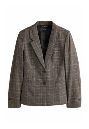 Next, CHECK SINGLE BREASTED BLAZER - Blazer - brown