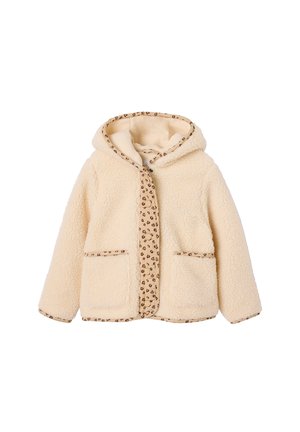 Vertbaudet, VERTBAUDET ÜBERGANGSJACKE AUS TEDDYFLEECE MIT KAPUZE MÄDCHEN - Fleece jacket - vanille