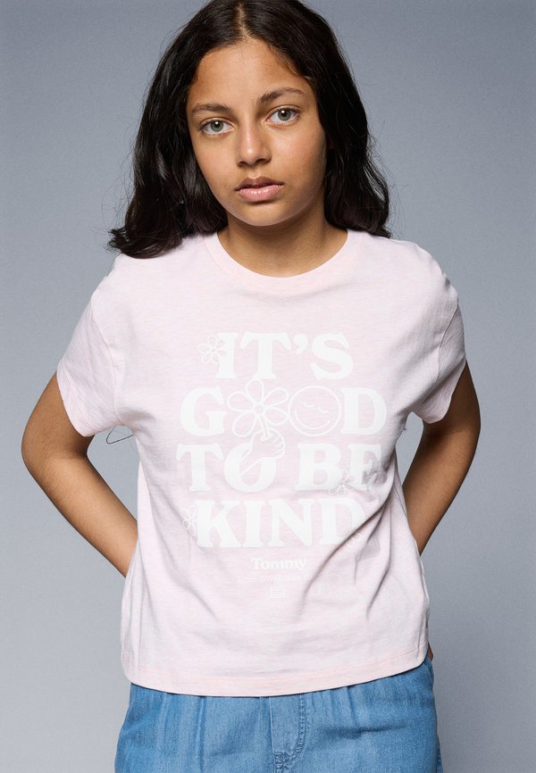 FUN GRAPHIC TEE - Print T-shirt - coral ice heather