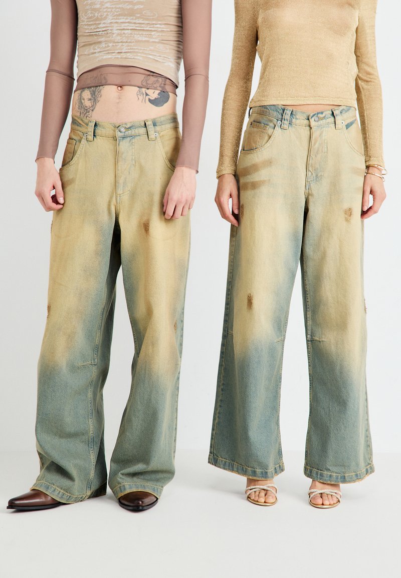 Jaded London MUD COLOSSUS UNISEX - Brīvi džinsi - blue denim