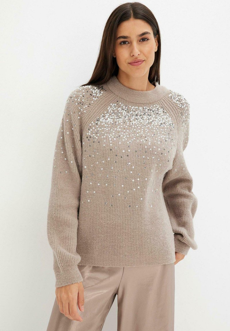 bonprix MIT PAILLETTEN - Maglione - grey