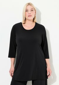 Ulla Popken SWING ROUND NECK  - Maglietta a manica lunga - black