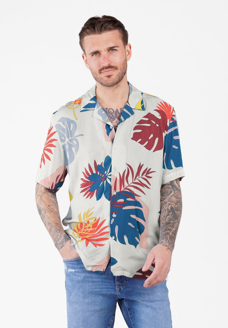 Key Largo SPLASH PATTERNED - Overhemd - white