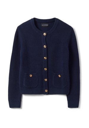 Les Copains, CREW-NECK KNIT CARDIGAN - Cardigan - dark blue