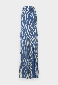 Cowl Neck Midi Dress - Maxikleid - blue print