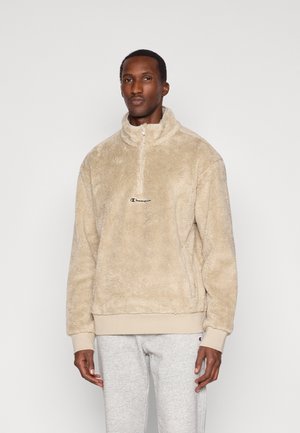 HALF ZIP TOP - Fleecepullover - beige