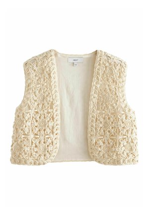 SLEEVELESS CROPPED - REGULAR FIT - Mellény - ecru