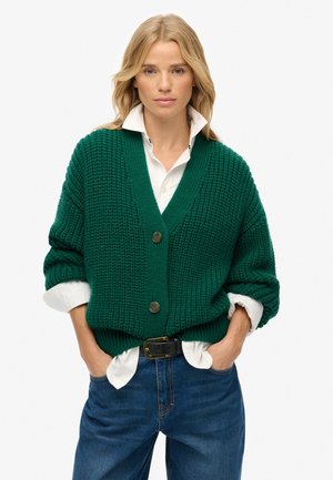 CHUNKY V-NECKLINE  - Cardigan - green
