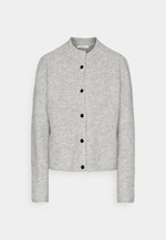 Gestuz ALPHA SHORT CARDIGAN NOOS - Strickjacke - light grey melange ...