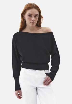 BOAT NECK LONG SLEEVE - Jumper - black