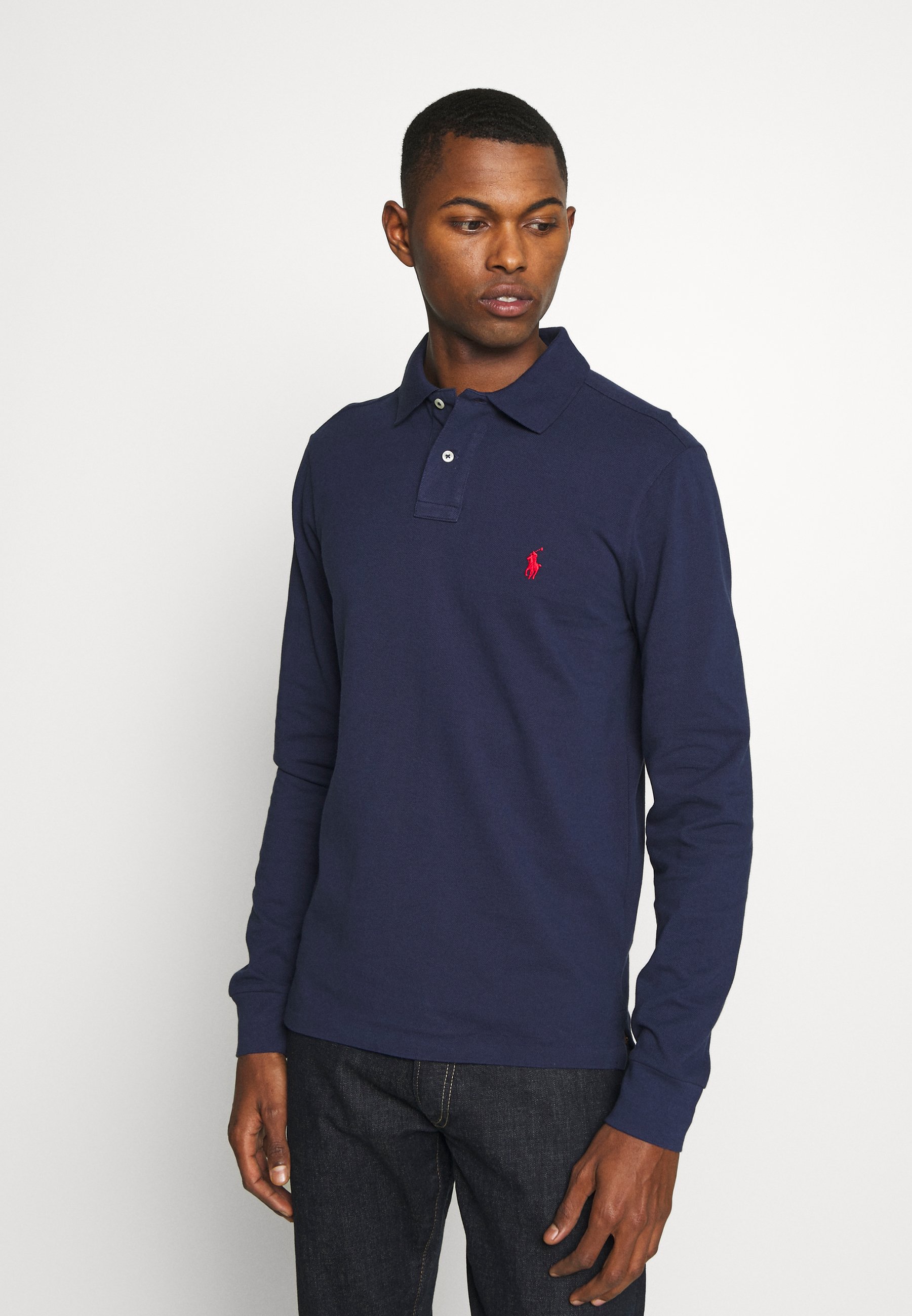 delicatesse Welkom gevolg Polo Ralph Lauren SLIM FIT LONG SLEEVE - Poloshirt - newport  navy/donkerblauw - Zalando.nl