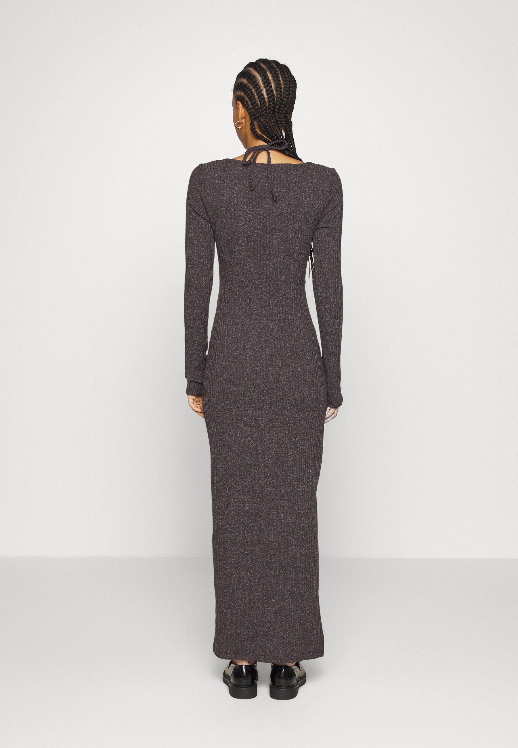 NA-KD Maxi dress - anthracite - (Pre-owned) - Zalando