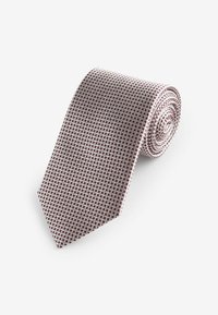 Next SIGNATURE MADE IN ITALY STANDARD - Kaklaraištis - damson pink neutral brown textured