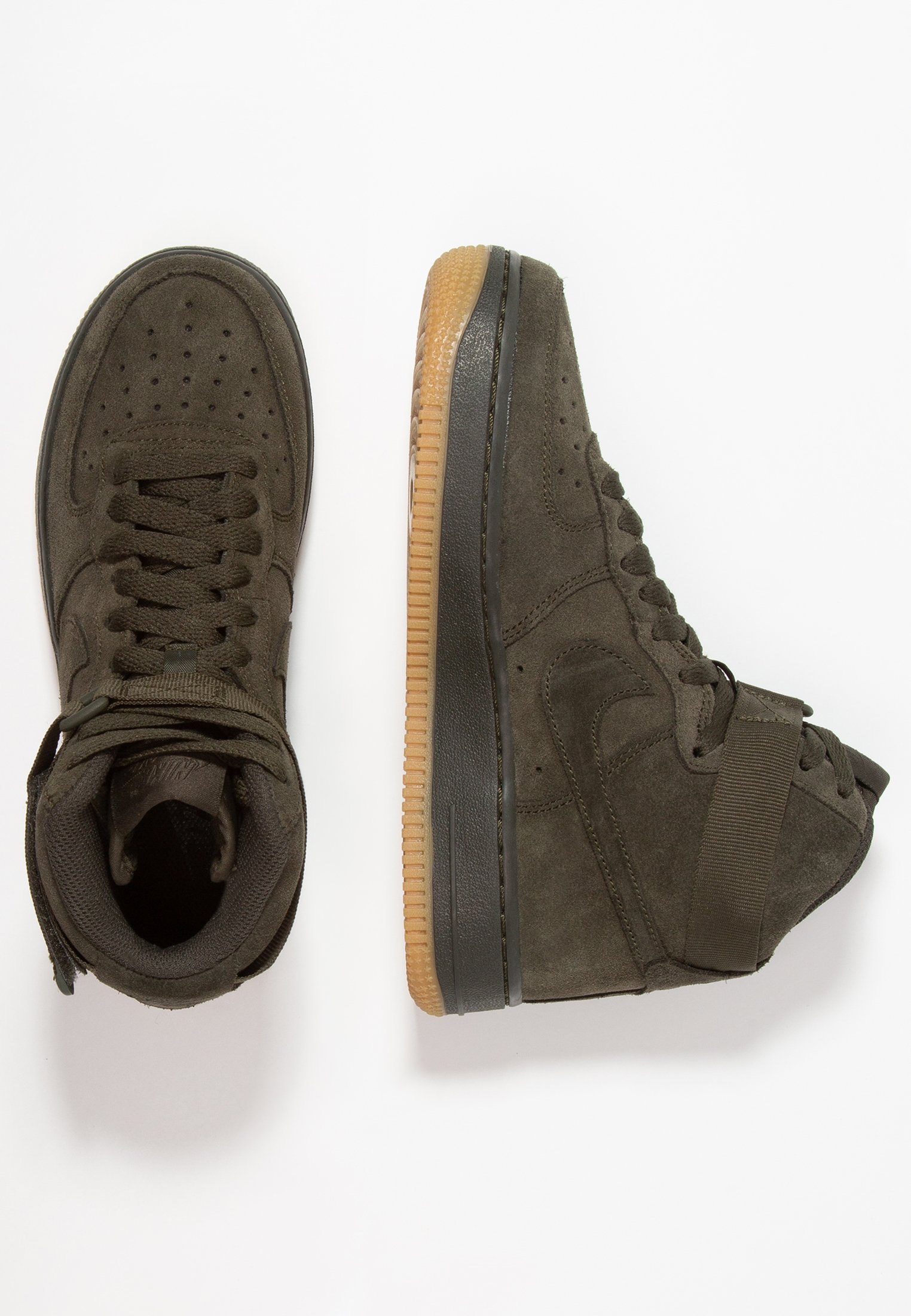 Nike Sportswear AIR FORCE 1 LV8 - Baskets montantes - sequoia/light brown/ kaki - ZALANDO.FR