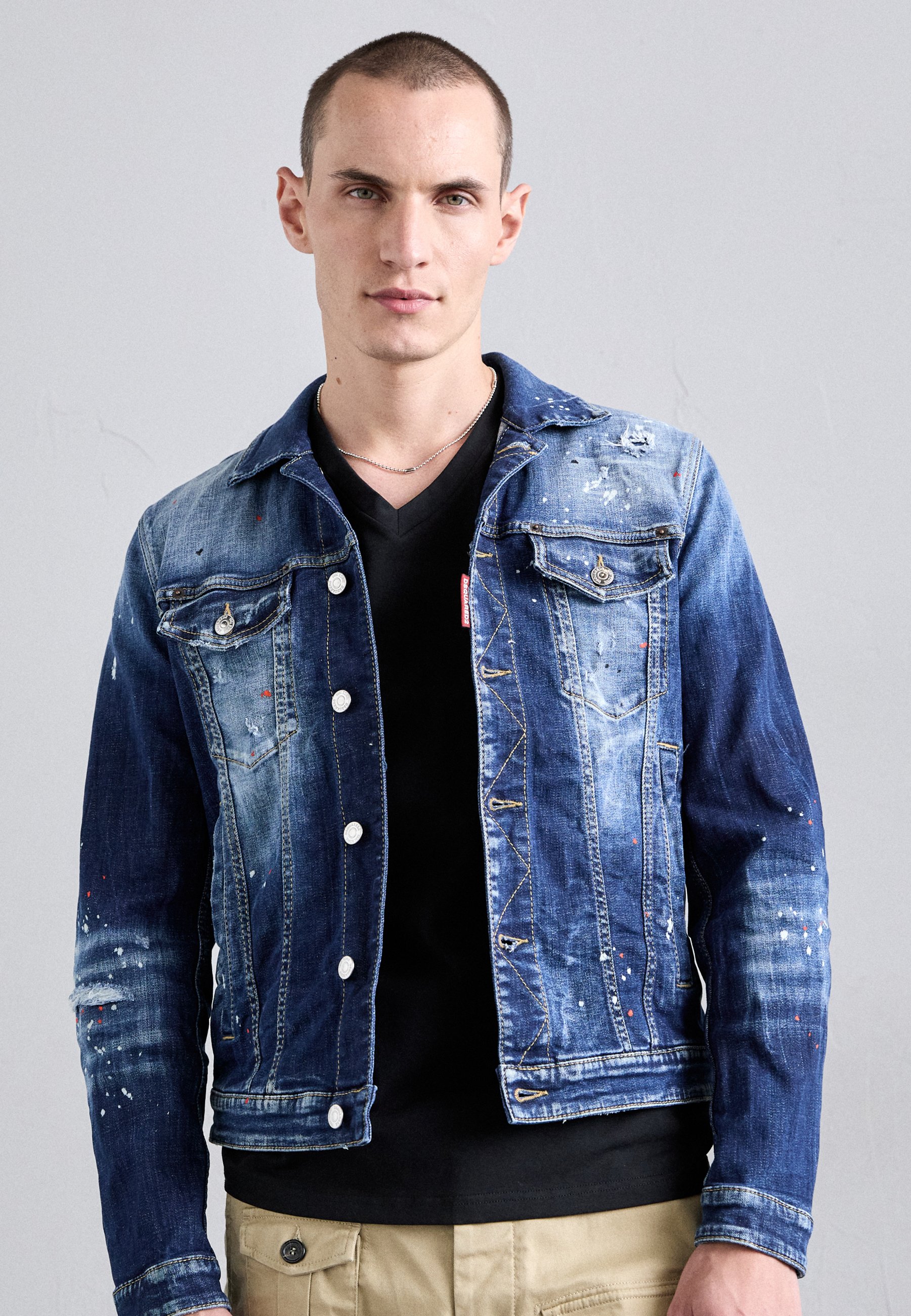 Dsquared2 DAN JACKET - Denim jacket - navy blue/blue denim