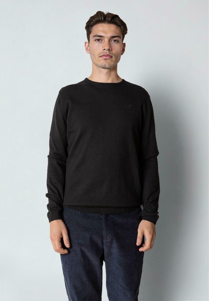 Clean Cut Copenhagen CLAUDE CREWNECK - Strickpullover - black