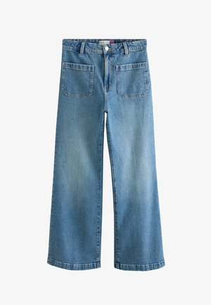Next, TALL FIT - PATCH POCKET FLARE JEANS - Zvonové džínsy - mid blue