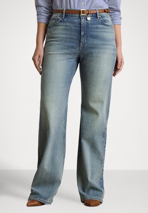 HIGH RISE STRAIGHT WIDE LEG JEAN - Jeans Straight Leg - odwin wash