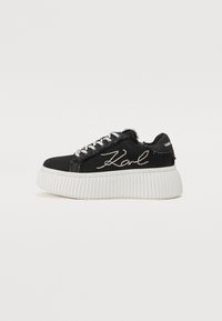 KARL LAGERFELD KREEPER Baskets basses black denim/silver