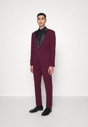 RESPONSIBLY STRETCH TUXEDOSUIT SET - Suit - burgundy